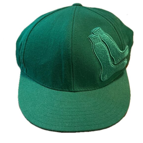 RARE Green Sox American Needle Boston Red Sox Fitted Baseball Cap Size 7 3/8 - Picture 1 of 6